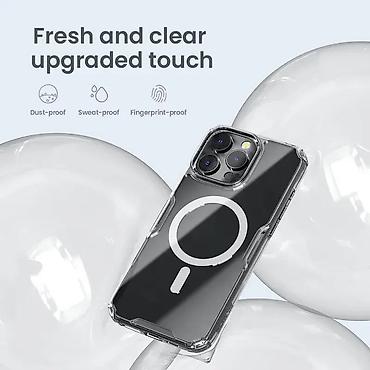 Maske i futrole za telefone: Futrola NILLKIN Nature Pro Magnetic za iPhone 16 Pro (6.3) bela. Uz — 9