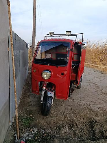 su cənlərinin qiyməti: Yükdaşıma üçün üçtəkərli motosiklet-kabinə (tricikl) - Rəng: qırmızı — 1