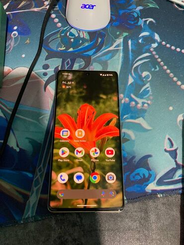 корпаративные номера: Google Pixel 7 Pro, Б/у, 128 ГБ, цвет - Зеленый, 1 SIM, eSIM