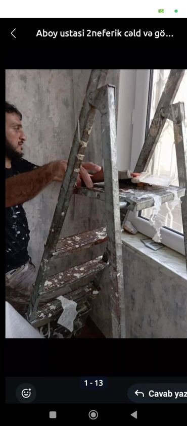 Təmir işləri: Malyar ustası paduqa emulsiya lminat Aboy işleri görürük cəld və — 4