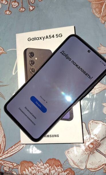 a54 samsung цена бишкек: Samsung Galaxy A54 5G, Жаңы, 256 ГБ, түсү - Кара, 2 SIM