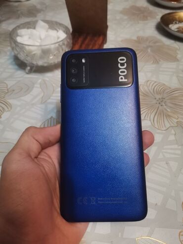 htc telefonlar: Poco M3, 64 GB, rəng - Göy, Barmaq izi, Face ID