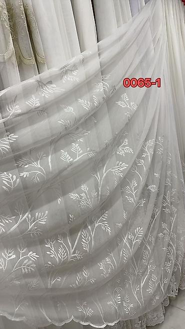 balkonlar: Model 0065 tül pərdə kumaşı - Material: şəffaf, yüngül tull tül - — 4