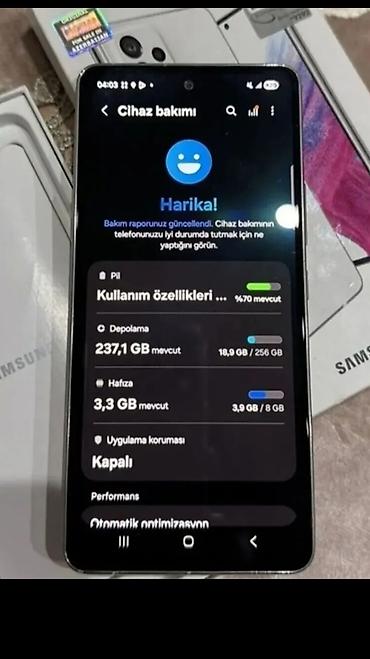 yeni whatsapp plus: Samsung Galaxy A53, 256 GB, rəng - Ağ, Barmaq izi — 3