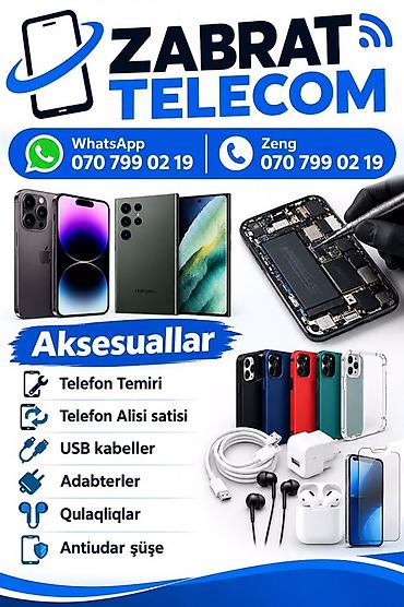 Apple iPad: Zabrat Telecom – telefon və aksesuar mərkəzi Xidmətlər: - Telefon — 1