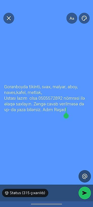 qarabagda tikinti isleri: Goranboyda tikinti və təmir xidmətləri Xidmət sahələri: - Suvaq və — 1