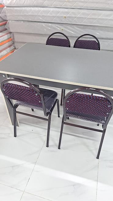 kafe stul: Mətbəx üçün, Yeni, Açılmayan, Dördbucaq masa, 6 stul — 3