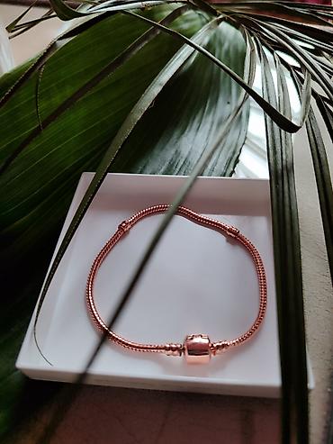 pletena torba: Narukvica u boji rose gold - Elegantna narukvica u toploj rose gold — 5