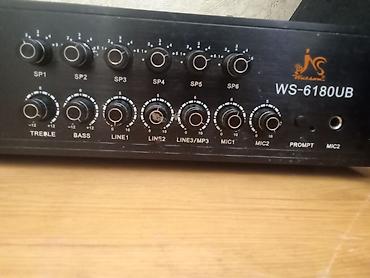 kalonka ses: Model: WS-6180UB çoxzonalı gücləndirici və MP3 pleyer Xüsusiyyətlər — 2