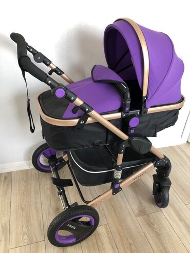 детские коляски люльки: Коляска, цвет - Фиолетовый, Новый