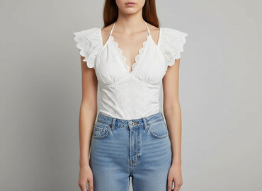 czarne prążkowane bluzki: Missguided, Жіноче боді, розмір M