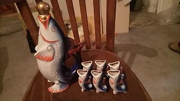 Porcelan balıq formalı içki dəsti - Dəst tərkibi: 1 ədəd böyük karaf lalafo.az -da Porcelan balıq formalı içki dəsti - Dəst tərkibi: 1 ədəd böyük karaf