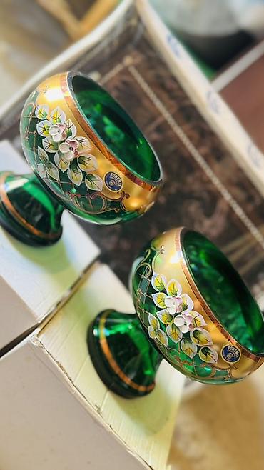 yaşıl pərdə: Tel:099-597-75-75 Çexiya "Bohemia" kristal kanfet gilemeyve qabları – — 2