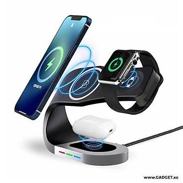 9v: Док-станция 3в1 Wireless Charger Y35 для iPhone/Apple Watch/ AirPods – — 1