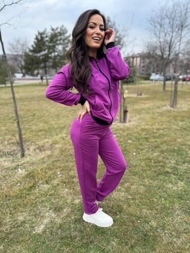 Gornji i donji deo: Nove pamučne komplet trenerke dostupne M do 6XL-sa ranflom ili bez — 12