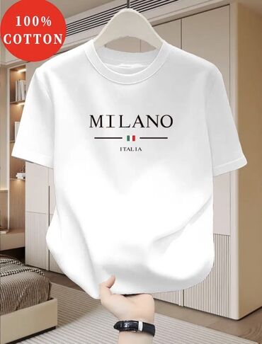 прикольные мужские футболки: Futbolka, Milano, L, rəng - Ağ