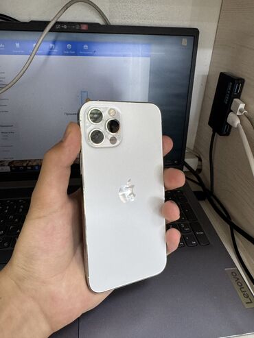 корпус айфон 12: IPhone 12 Pro, Б/у, 256 ГБ, Белый, Защитное стекло, Чехол, 76 %