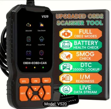 avto qaraj: V520 peşəkar OBD2 skaner. 7.11 sm rəngli ekran.Avtomobil diaqnostikası