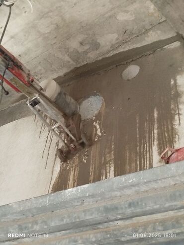 Beton işləri: Səssiz tozsuz səliqəli kəsim. Beton katlavan monolit kubik — 21