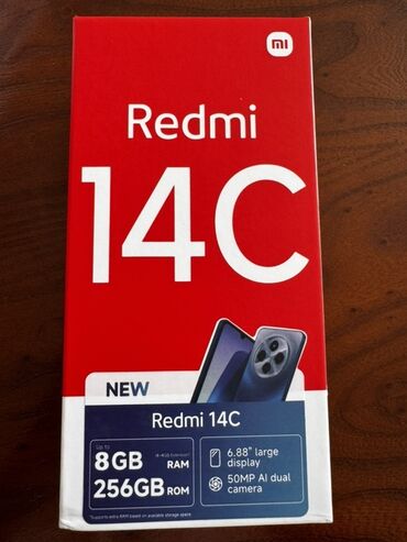 камера ми: Redmi, Redmi 14C, Новый, 256 ГБ, цвет - Синий, 2 SIM
