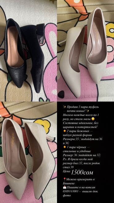 лоро пиано обувь мужская цена бишкек: ✨ Продаю 3 пары туфель — почти новые! ✨ Носила каждые всего по 1 разу