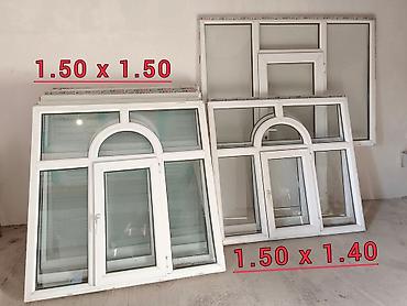 kohnə qapı: PVC pəncərə və qapı dəstləri - Ağ rəngli PVC profillər, iki və tək — 1