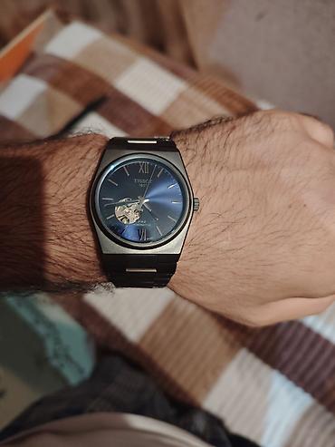 elektironik saat: Tissot PRX Powermatic 80 Skeleton pəncərəli kişi qol saatı - Brend və — 1