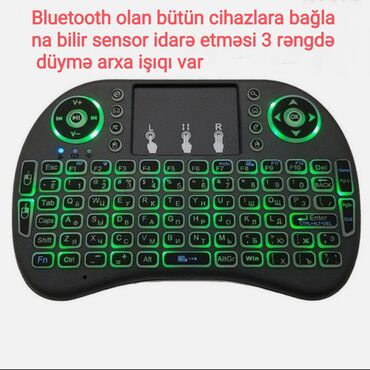bluetooth klaviatura: Bluetooth klaviatura butun cihazlara bağlana bilir sensor idare etmesi
