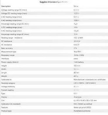 Multimetri: Analogni multimetar Metrix MX1 - Profesionalni ručni instrument sa — 13