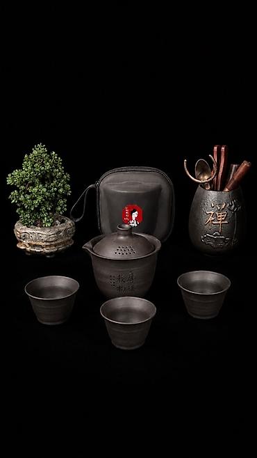 çay daşları: Çay dəsti, rəng - Qara, Keramika, Geisha, 3 nəfərlik — 5
