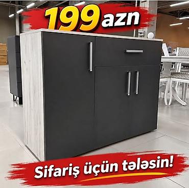 Mətbəx/İnteryer üçün universal dolab - Rəng: önlər mat qara, yan və lalafo.az -da Mətbəx/İnteryer üçün universal dolab - Rəng: önlər mat qara, yan və