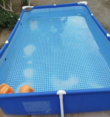 Maskalar, eynəklər: Metal karkaslı karkas hovuz - Ölçülər: uzunluq 3 m, en 2 m - Daxili