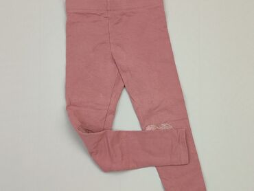 pomarańczowe legginsy dla dziewczynki: Legginsy dziecięce, H&M, 5-6 lat, 110/116, stan - Dobry