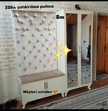 yataq dəsti mebeli: İkinəfərlik çarpayı, Dolab, Yeni — 1