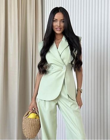 Kompleti: 💫💫Damski komplet – sako bez rukava i pantalone sa širokim nogavicama — 4