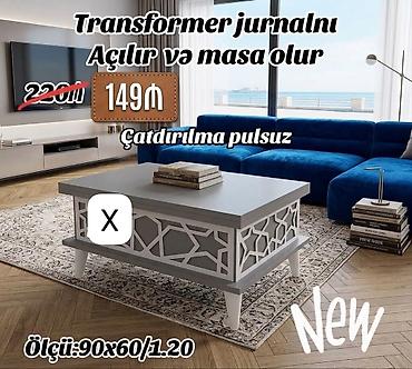 Transformer jurnal masası - Funksional dizayn: Açılır mexanizm lalafo.az -da Transformer jurnal masası - Funksional dizayn: Açılır mexanizm