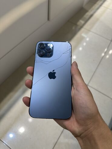 айфон 11 про бу бишкек: IPhone 12 Pro Max, Колдонулган, 256 ГБ, Көк, Коргоочу айнек, Каптама, Куту, 75 %
