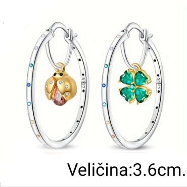 nakit od hirurskog celika – слике: Hoop earrings, Pandora, Material: Cubic zirconia