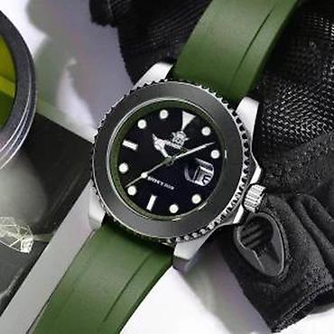 Ručni satovi: ADDIESDIVE AD2040 - 41mm -Zelena- Rolex YACHT-MASTER Homage Potpuno — 11