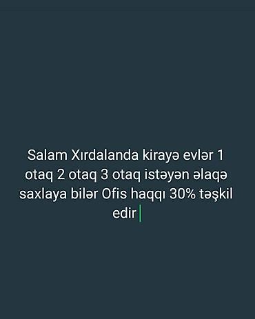 berdede kiraye evler 2020: Xırdalanda kirayə mənzillər: - 1 otaqlı - 2 otaqlı - 3 otaqlı — 1