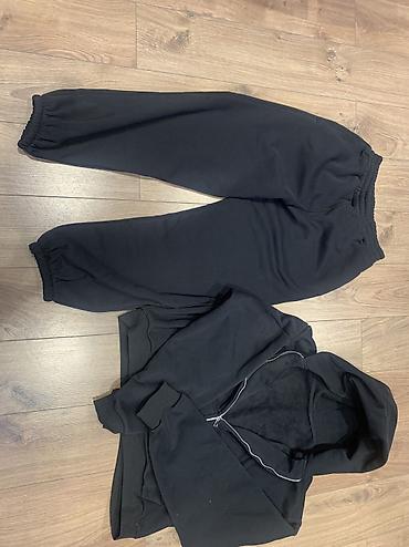 nike tech: Черный комплект из толстовки и брюк SVM - Модель: худи на молнии до — 10