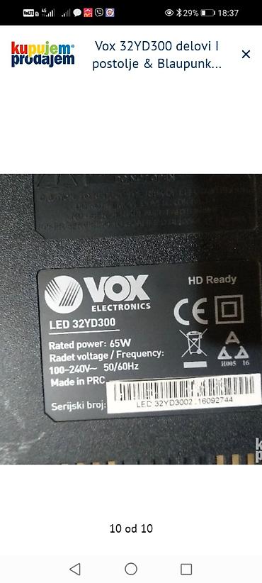 Aksesoari za TV i video: Vox 32YD300 – delovi i postolja + postolje za Blaupunkt 32" Dostupne — 8