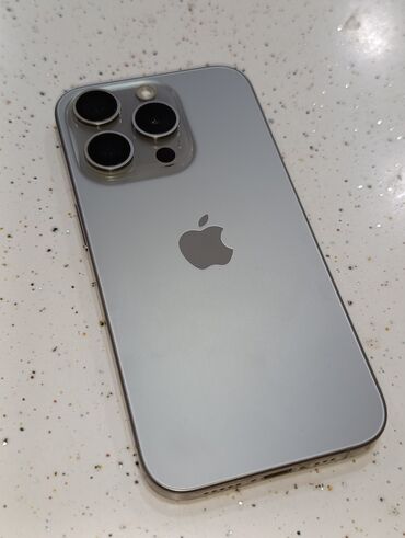 iphone kreditle: IPhone 15 Pro, 128 GB, Natural Titanium, Zəmanət, Simsiz şarj, Face ID