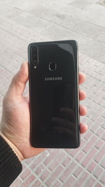 Samsung: Samsung Galaxy A20, 32 GB, rəng - Qara, Barmaq izi — 4