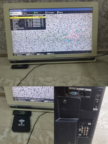 duz tv: 95 ekran Tv Sharp+smart aparat 155₼, smart aparatla internete daxil