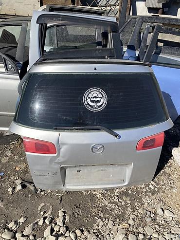 Крышка багажника Mazda (серебристая), со стеклом и дворником в сборе