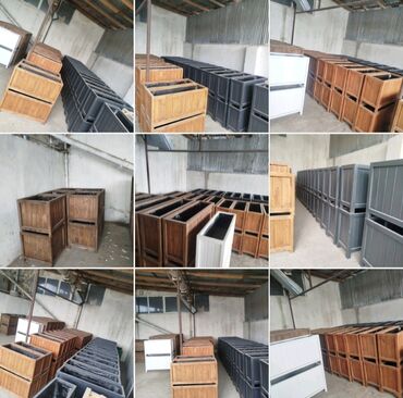 Bitkilər üçün dibçəklər: Açıq havaya uyğun dekorativ taxta gülbəçələr - Material: təbii — 5