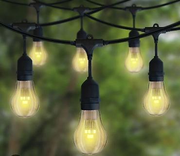 лампы led: Гирлянда уличная с лампами-ретро (калёный теплый свет) - Тип: уличная — 1