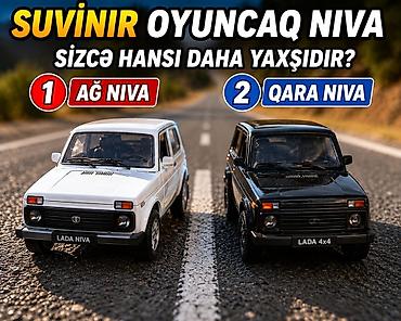 dekor güldan: Suvinir Oyuncaq LADA Niva modelləri - Rəng seçimləri: Ağ Niva və Qara — 1
