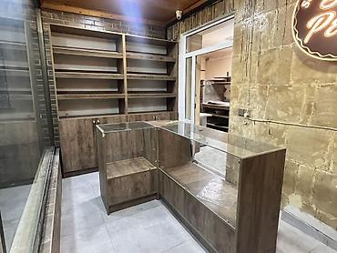 taxta rəf: Mağaza vitrin və rəf dəsti - Material: taxta teksturalı MDF/LDSP — 1